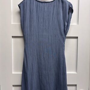 Madewell Plissé Mini Tee Dress Blue